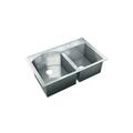 Just 18 Gauge Sweeping Double Bowl Sink With Self-Rimming JZDD-2235-GR-3